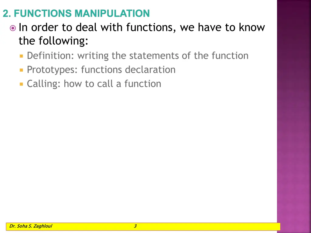 2 functions manipulation