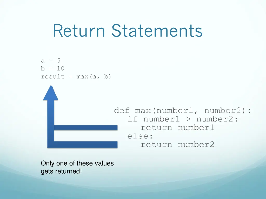 return statements 1