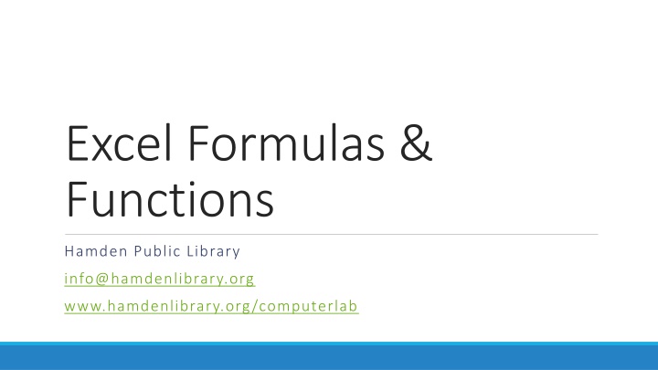 excel formulas functions