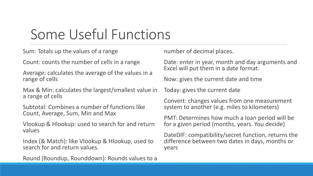 some useful functions