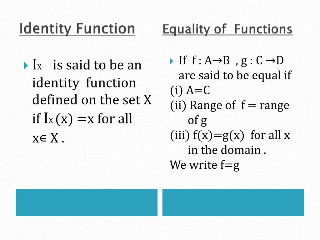 if f a b g c d are said to be equal