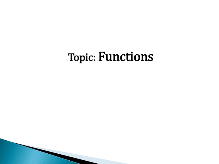 topic topic functions functions