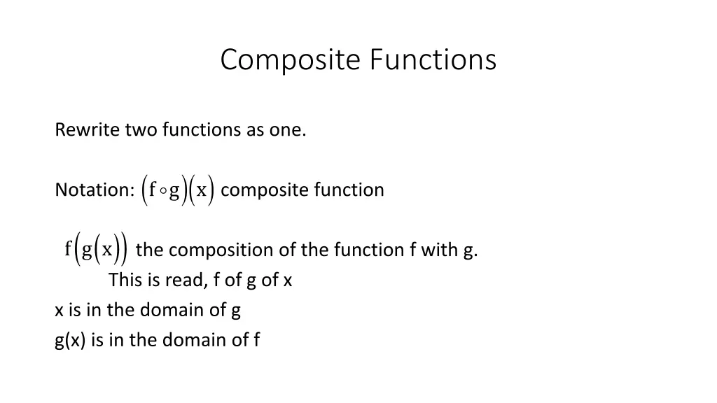 composite functions