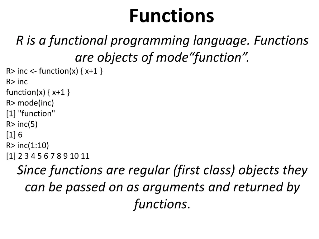 functions