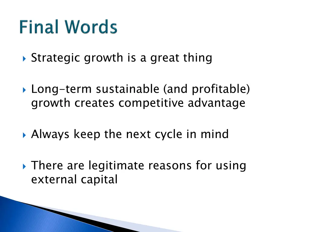 strategic growth is a great thing