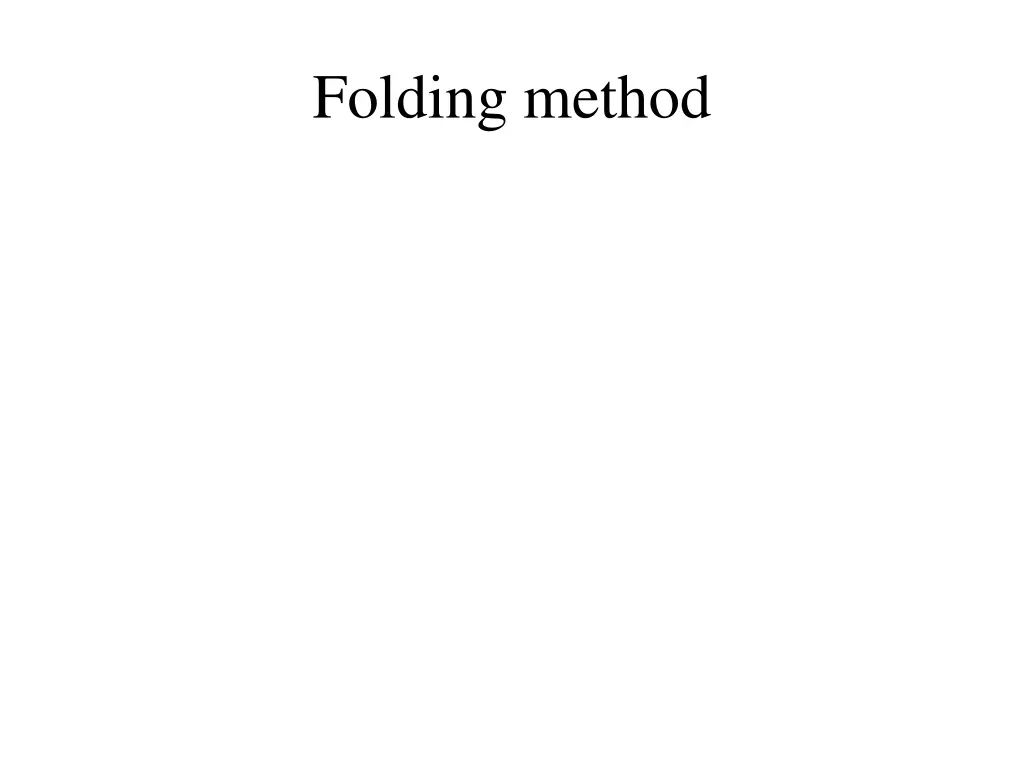 folding method