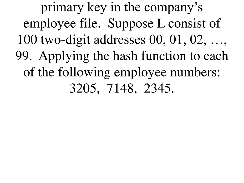 primary key in the company s employee file