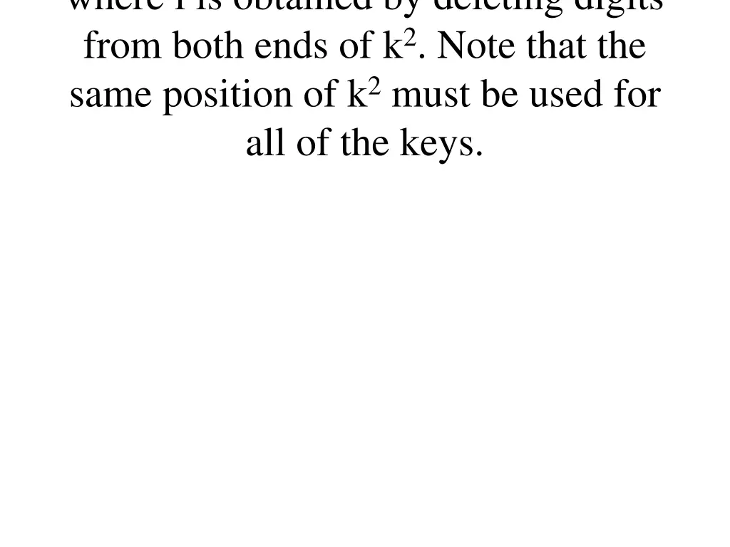 where l is obtained by deleting digits from both