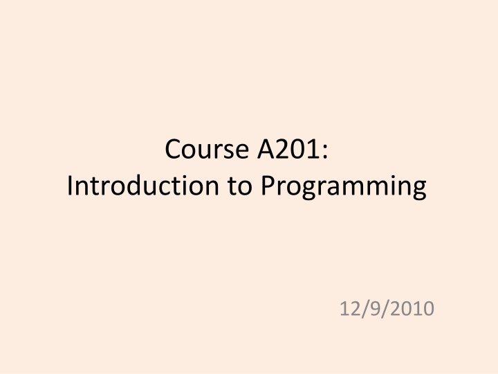 course a201