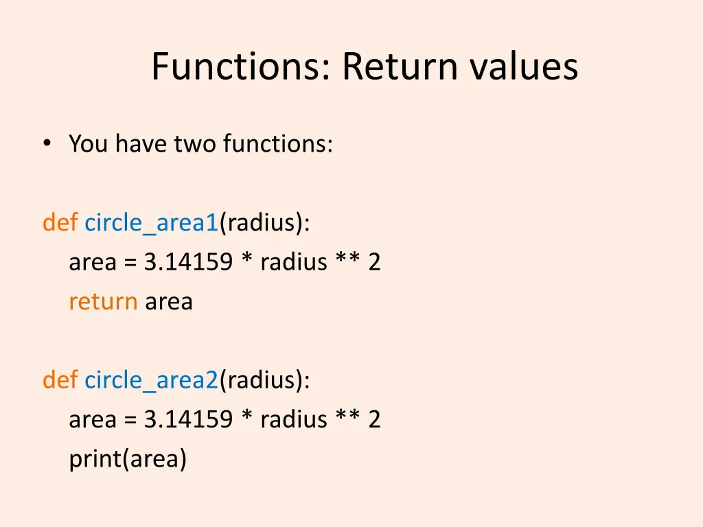 functions return values 1