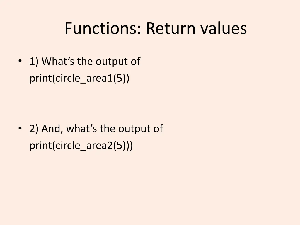 functions return values 2