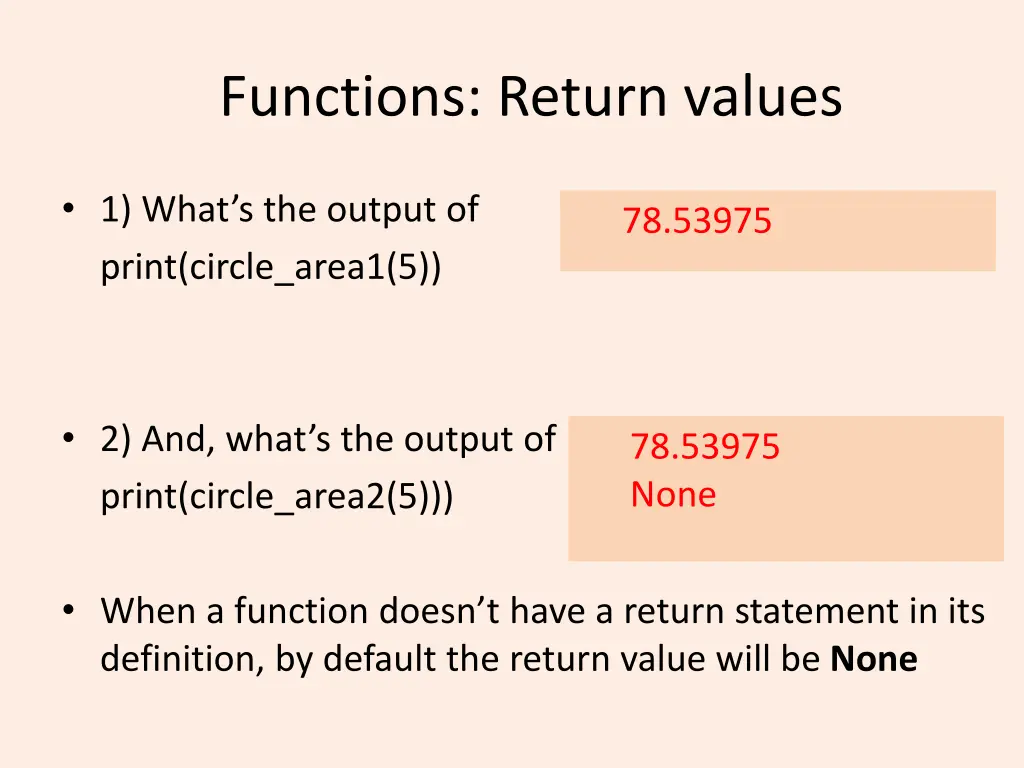 functions return values 3