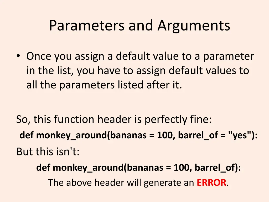 parameters and arguments 5