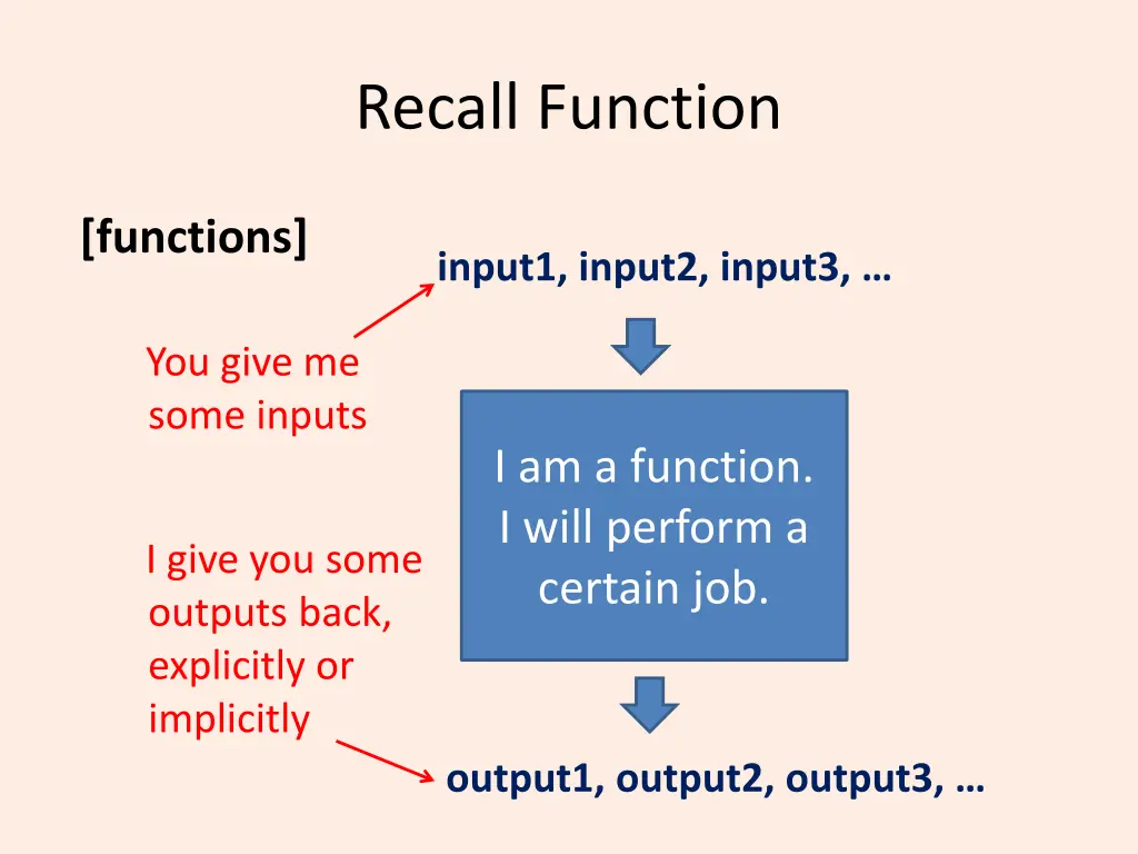 recall function