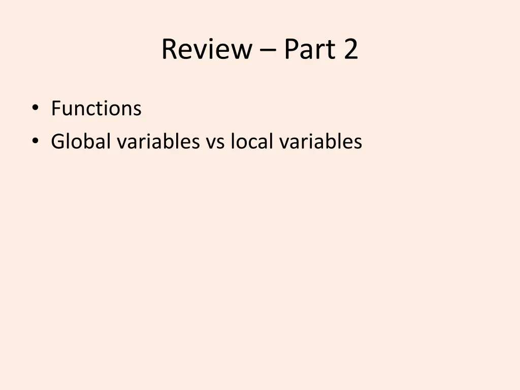 review part 2