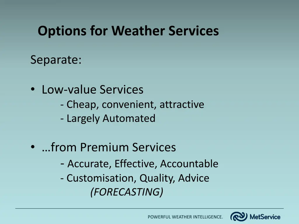 options for weather services 1