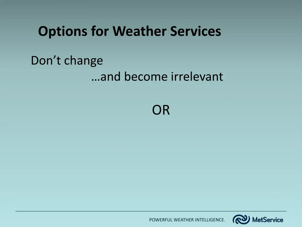 options for weather services