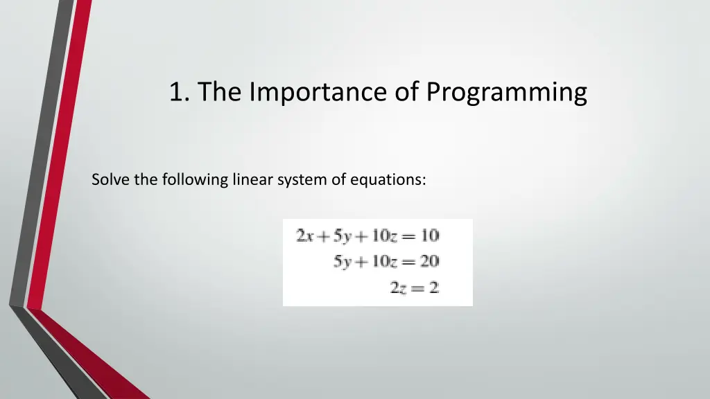 1 the importance of programming