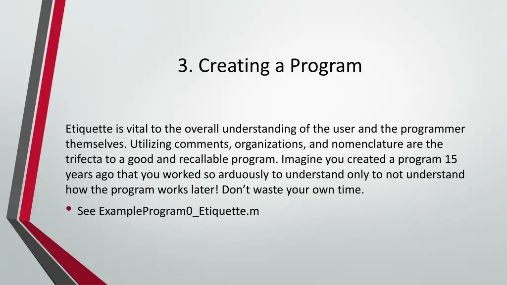 3 creating a program