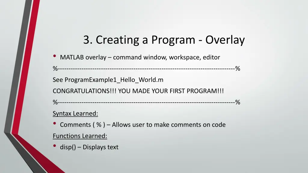 3 creating a program overlay matlab overlay