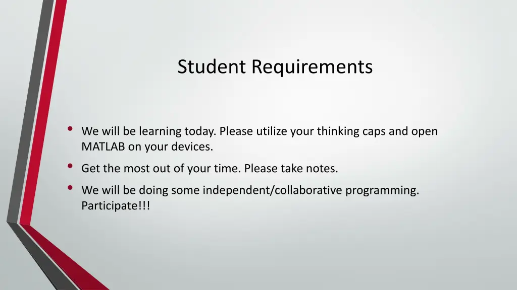 student requirements