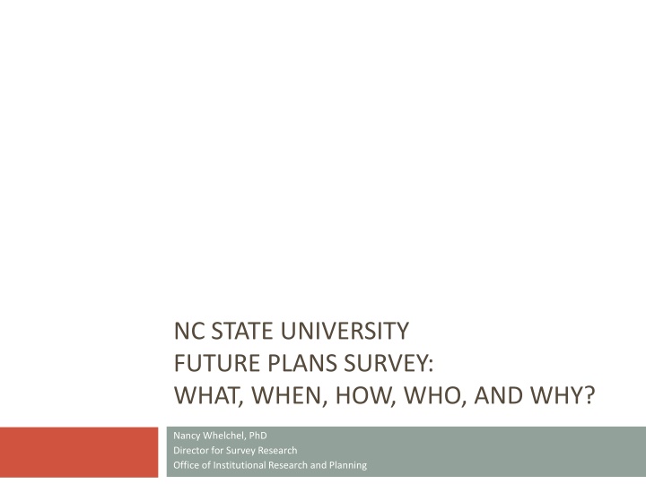 nc state university future plans survey what when