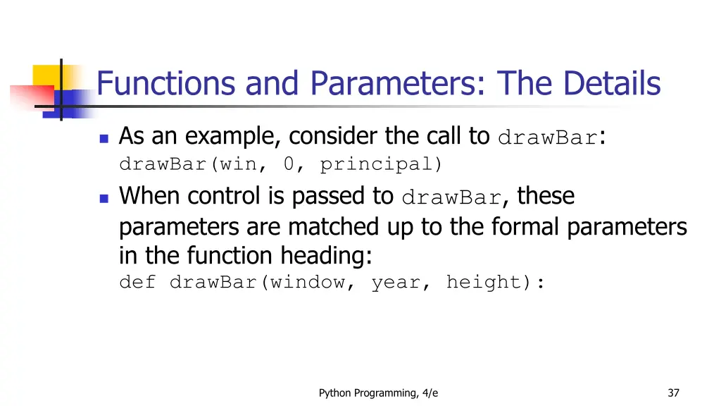 functions and parameters the details 15