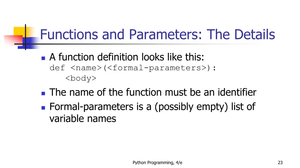 functions and parameters the details 3