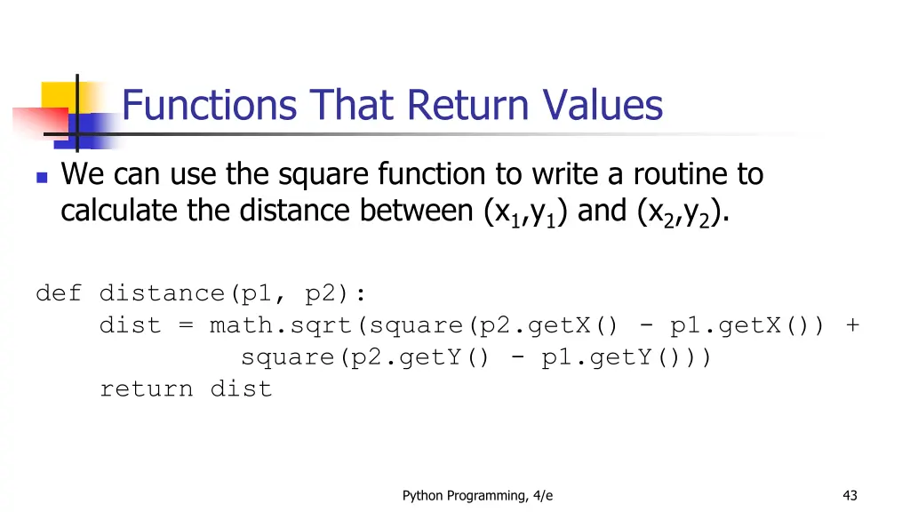 functions that return values 4