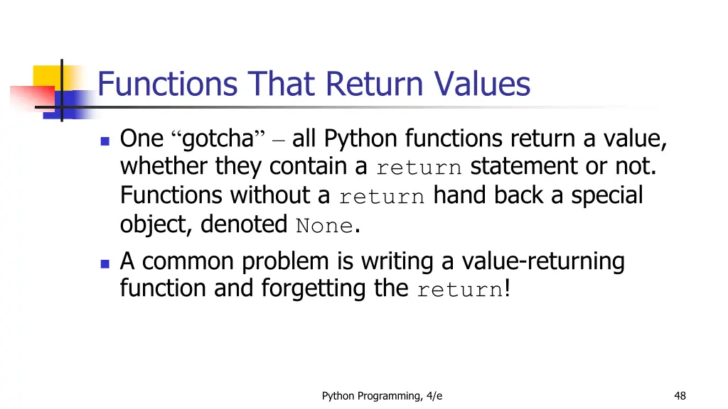 functions that return values 9