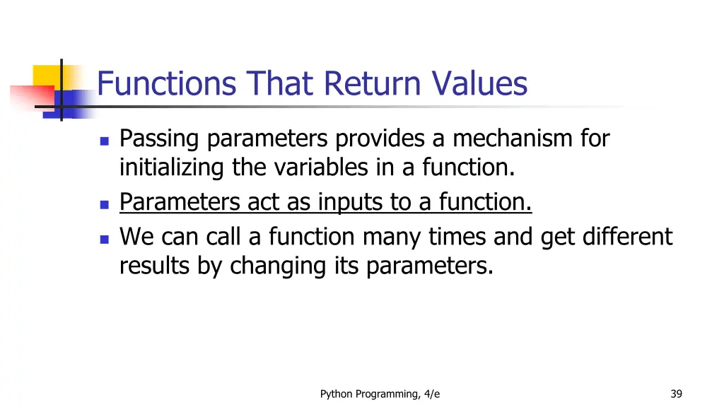 functions that return values