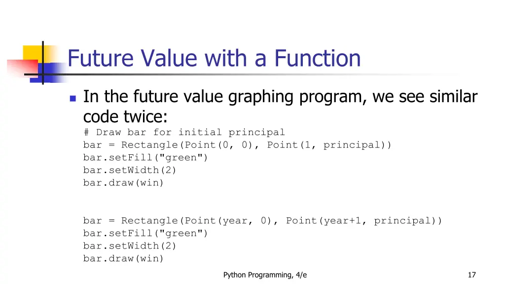 future value with a function