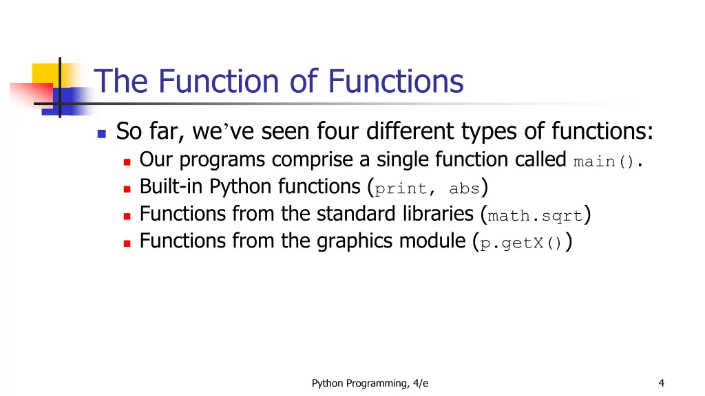 the function of functions