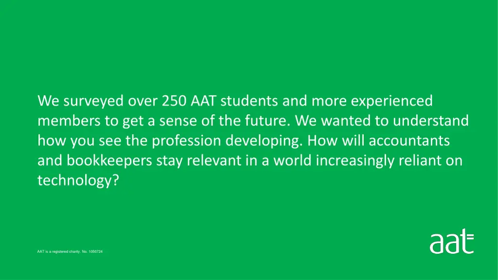 we surveyed over 250 aat students and more