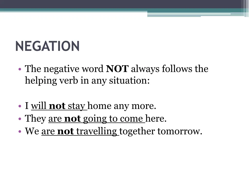 negation