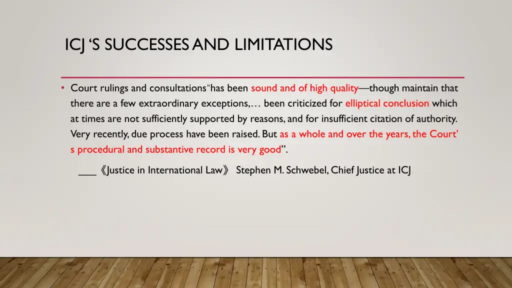 icj s successes and limitations