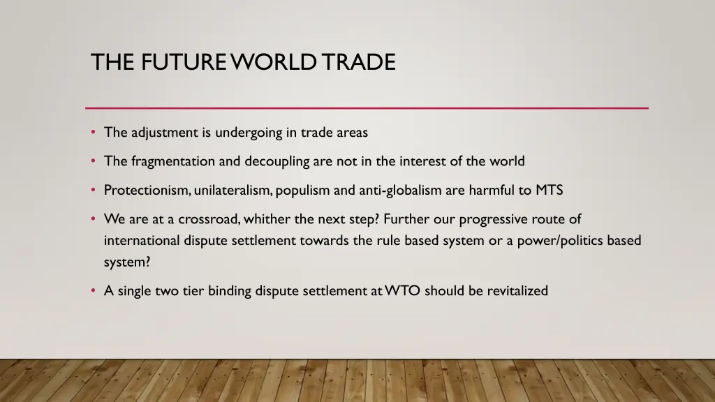 the future world trade