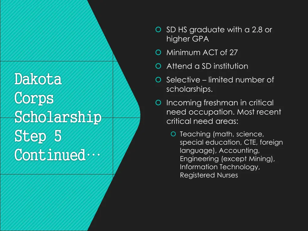 sd hs graduate with a 2 8 or higher gpa