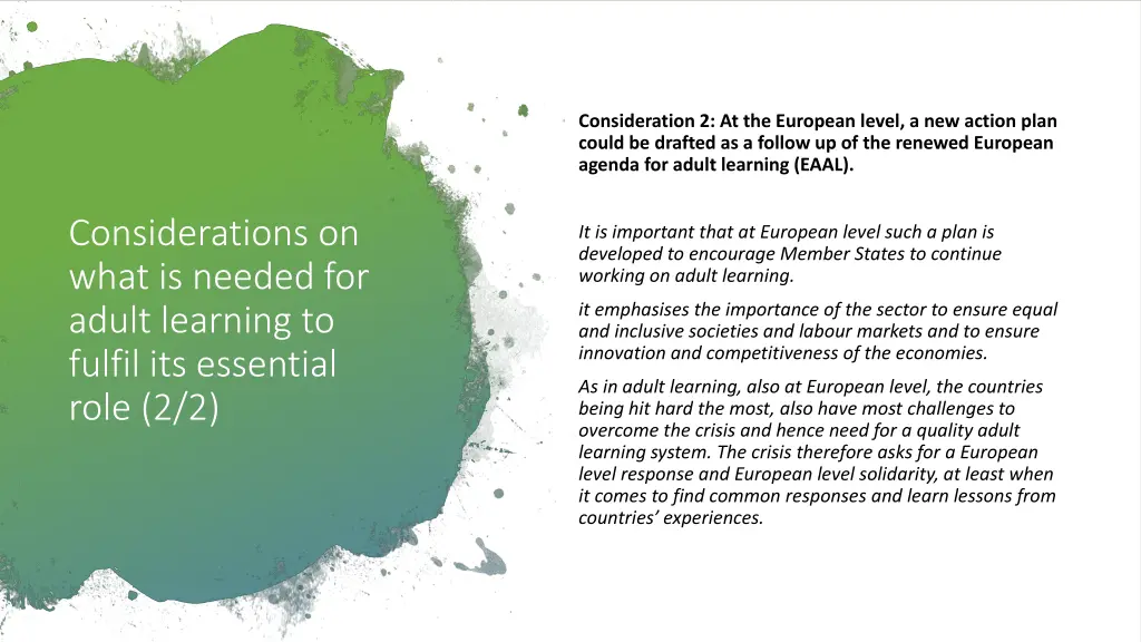 consideration 2 at the european level