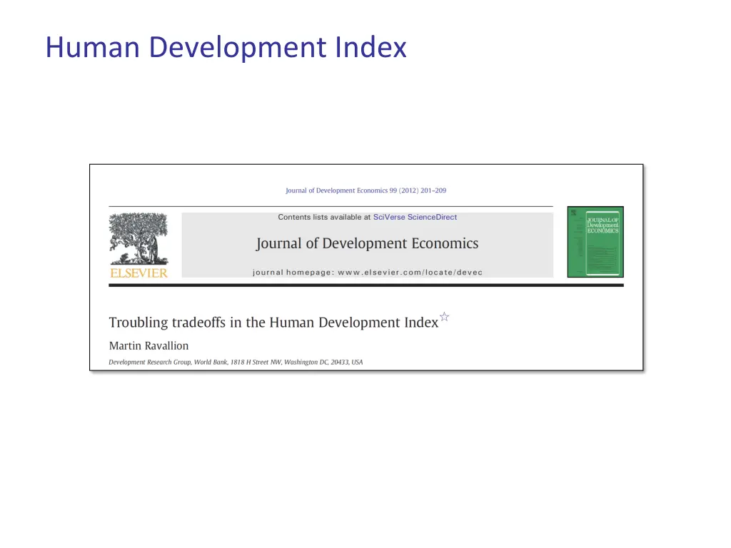 human development index 2