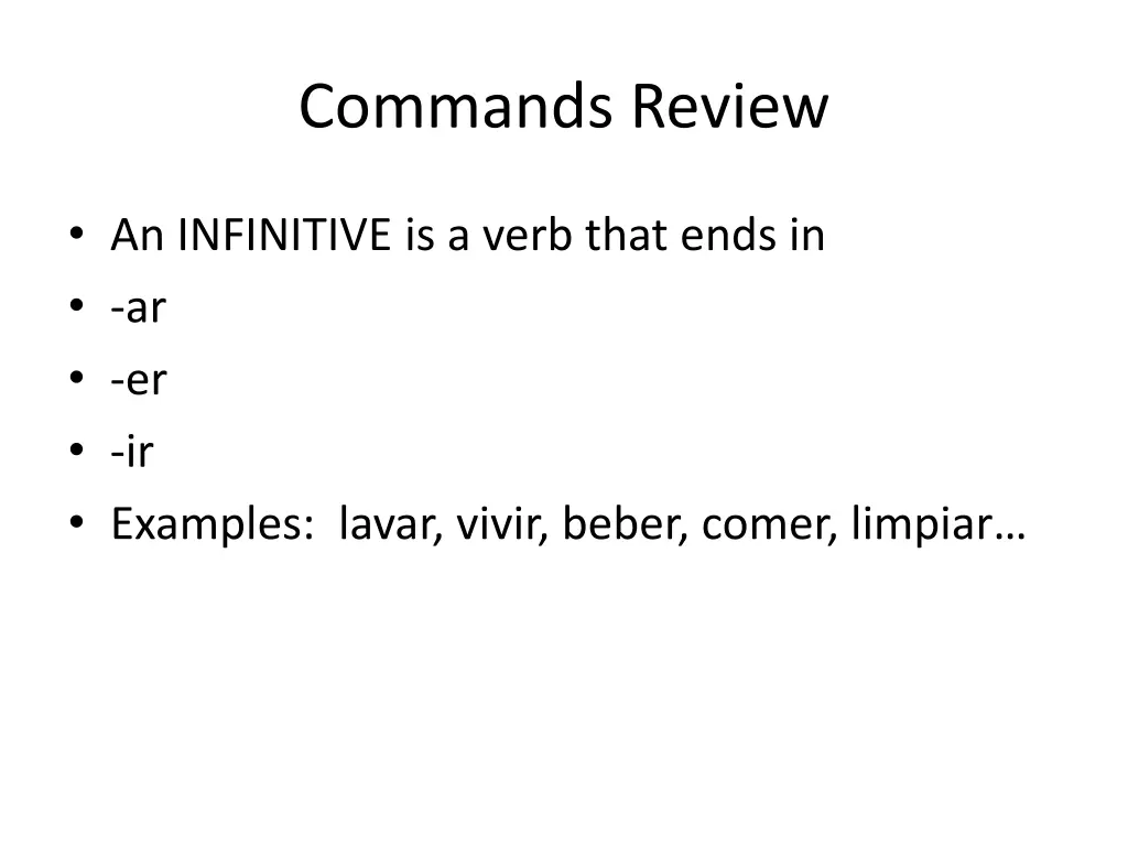 commands review 1