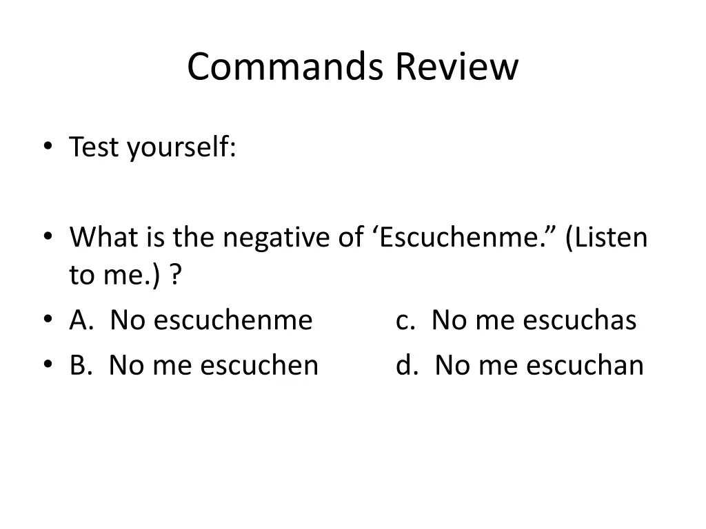 commands review 11