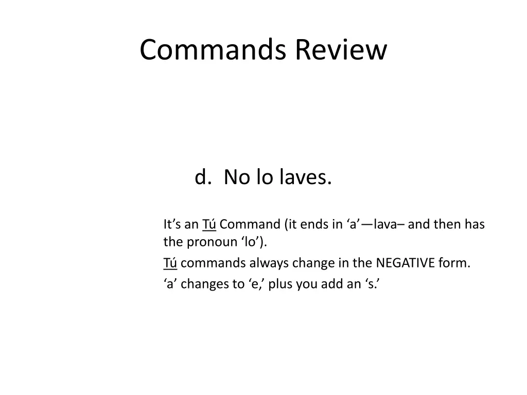 commands review 14