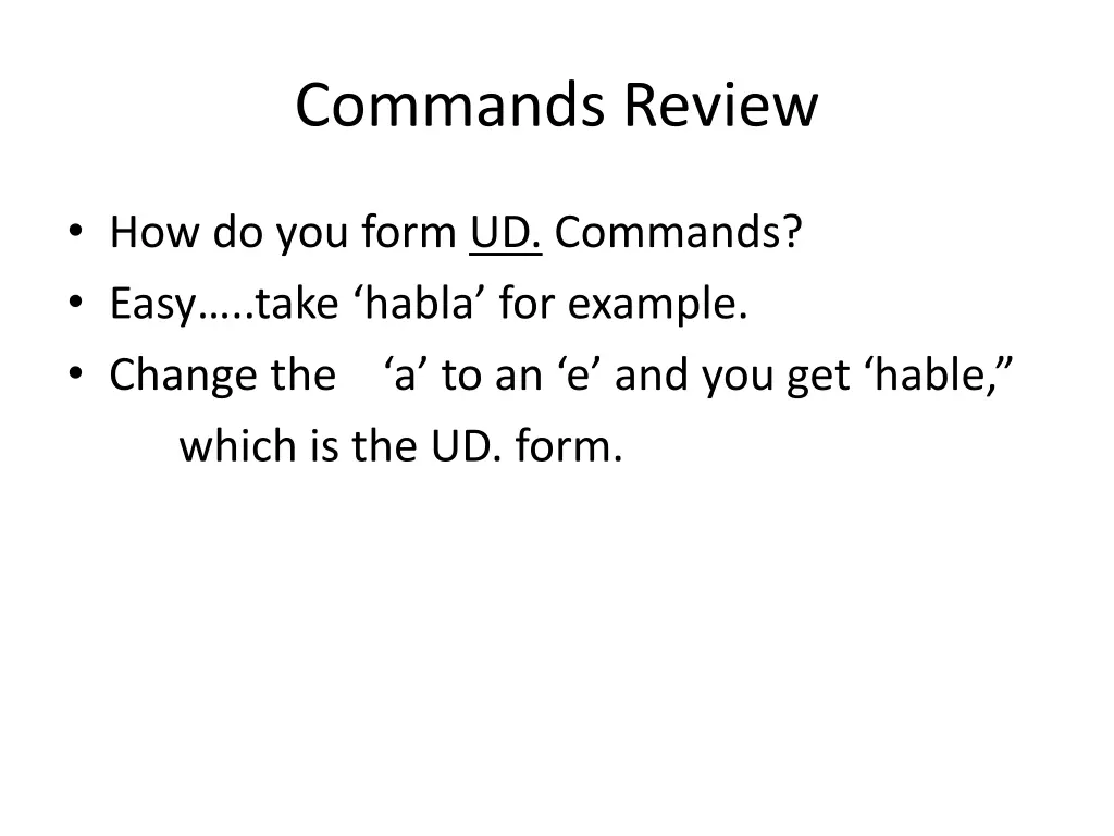 commands review 3