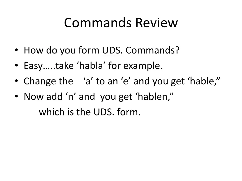 commands review 4