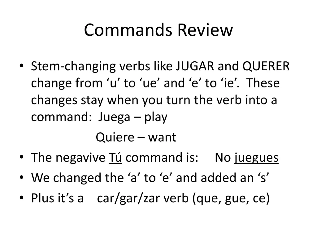 commands review 5