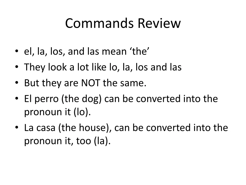 commands review 7