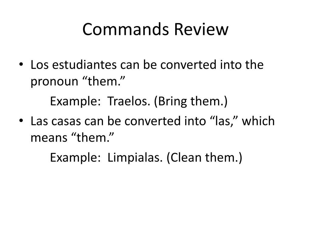 commands review 8