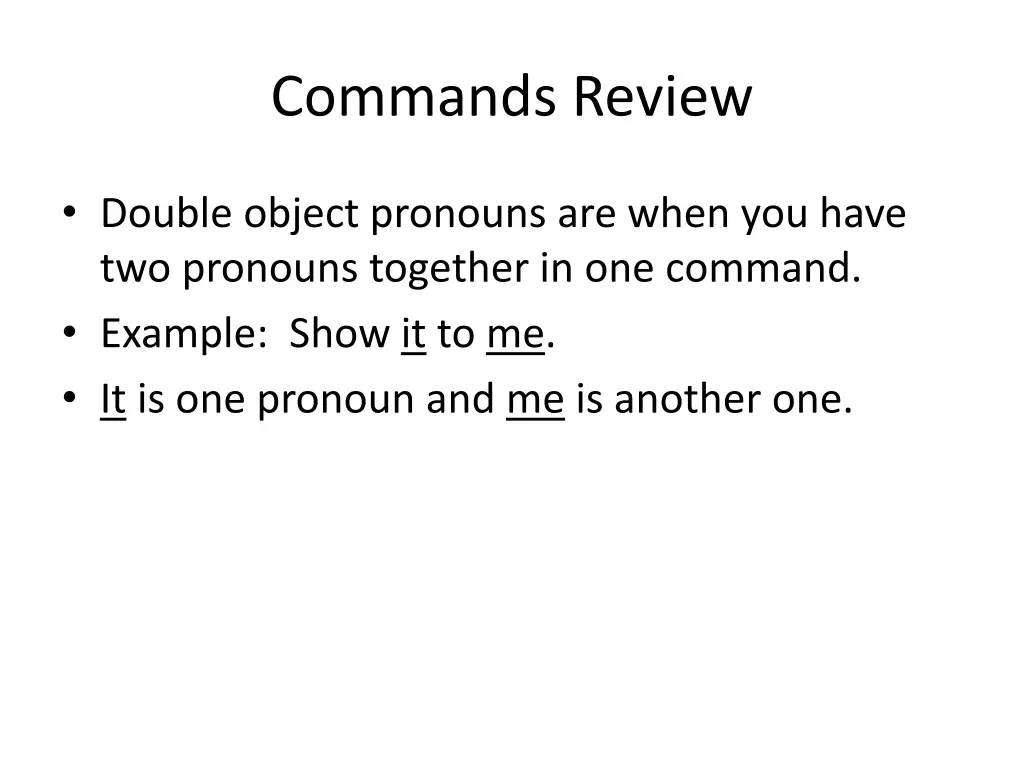 commands review 9