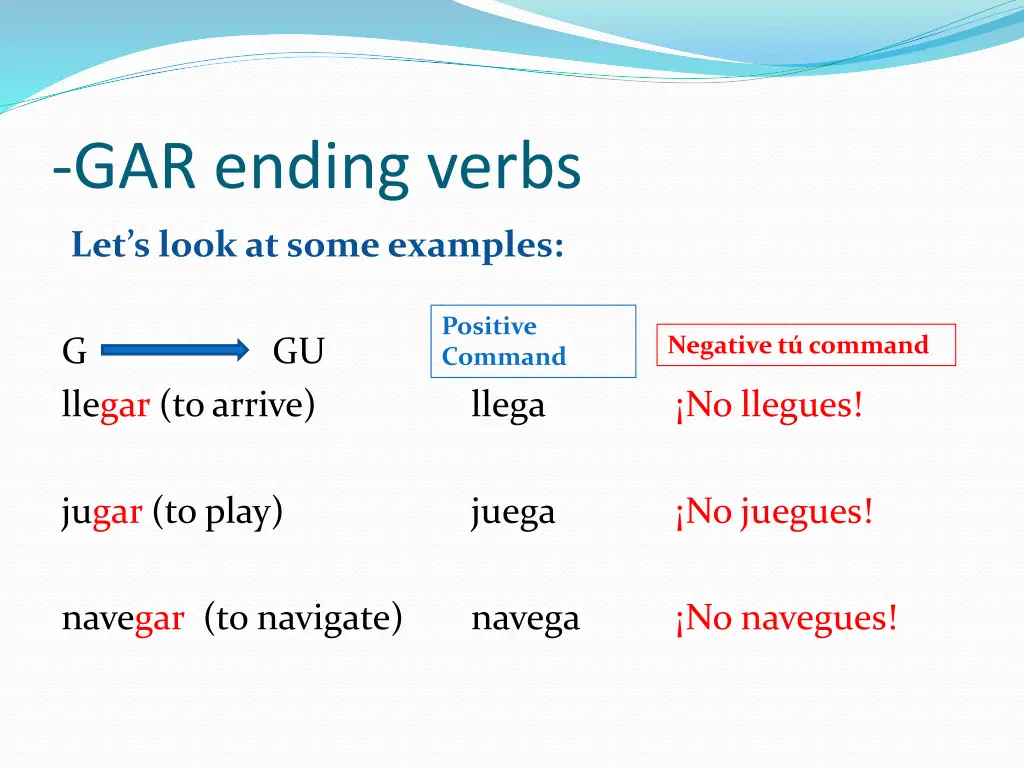 gar ending verbs